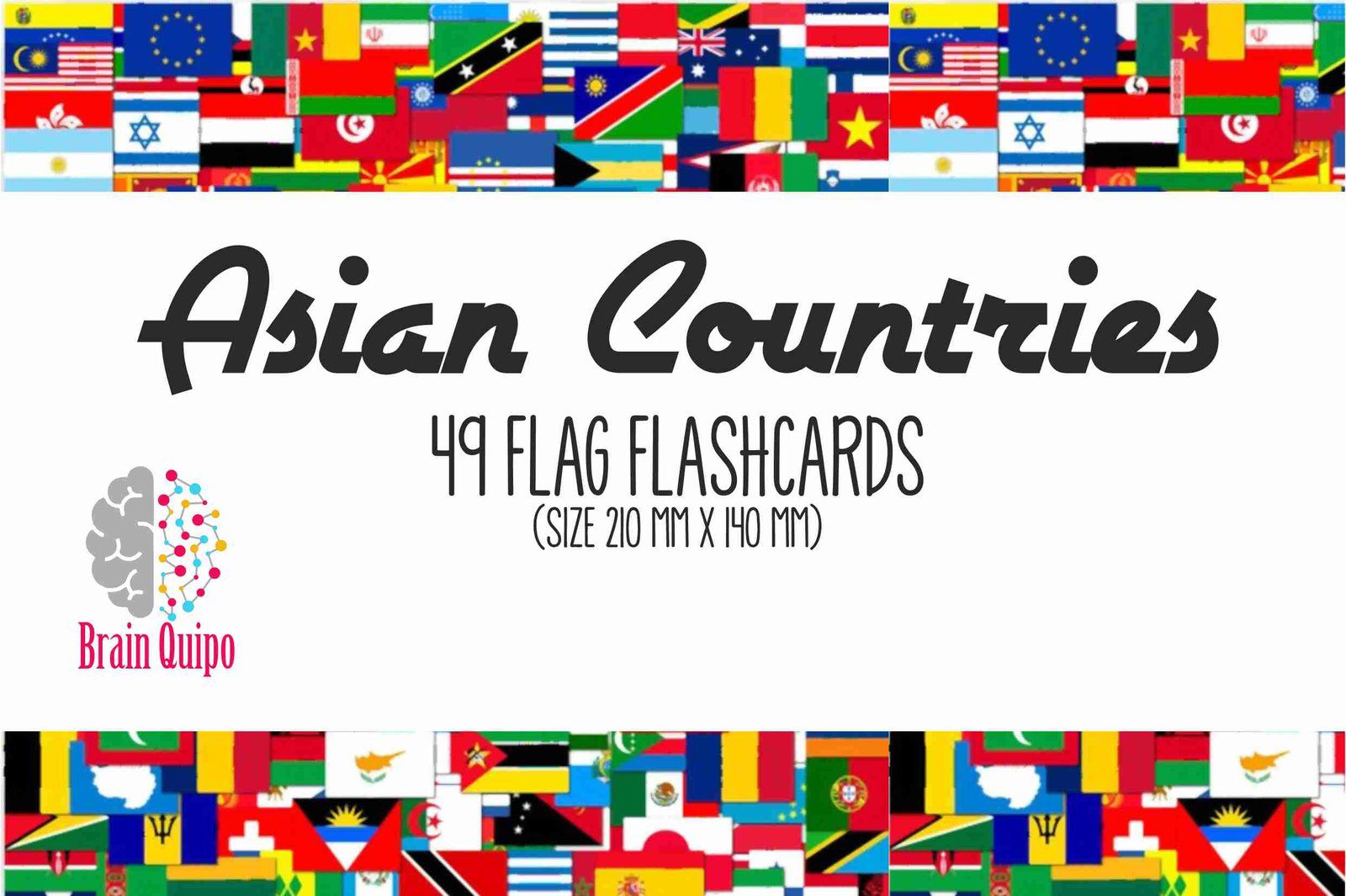 Asian Countries Flash Cards