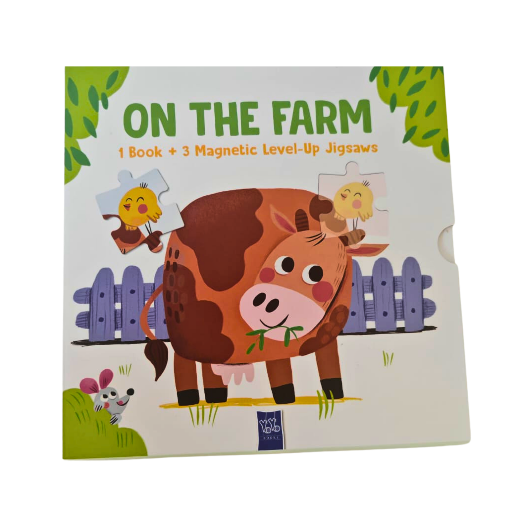 Magnetic Level-Up Puzzles with Book- On the Farm